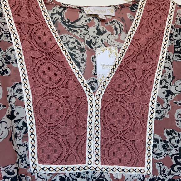 Suzanne Betro babydoll style rose coloured top in size M - Picture 4 of 9